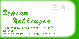 ulpian mellinger business card
